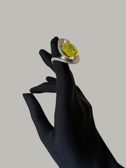 THIERRY MUGLER Anello a voluta in argento 925 e cr