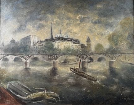 Hans EKEGARDH (1881-1962) 
Vista de París
Óleo sob