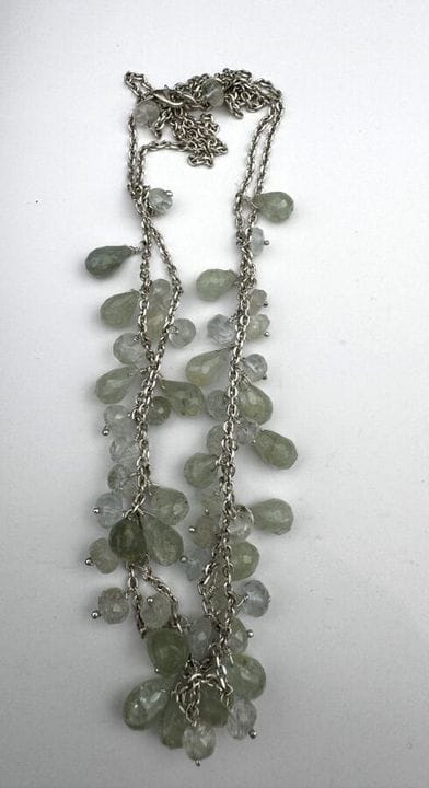 Collar de plata 925 con aguamarinas - 30,5 g