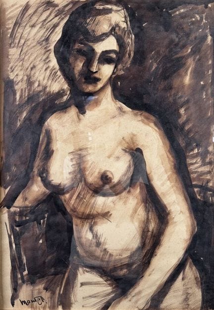 Maurice MONTET (1905-1997)
Desnudo de pie
Lavado d