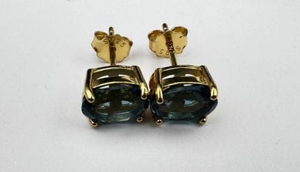 Pendientes de plata de ley 925 con baño de oro y t