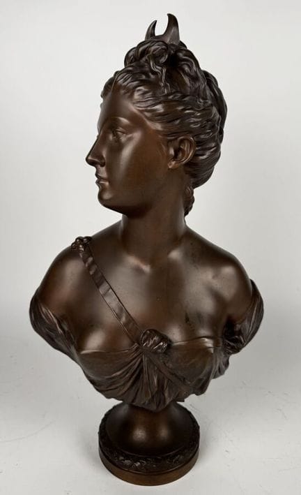 Según Jean-Antoine HOUDON. Busto de Diana. Copia e