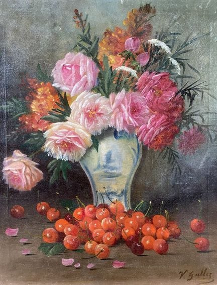 Yvan GALLÉ (1907-1975)
Ramo de cerezas
Óleo sobre 