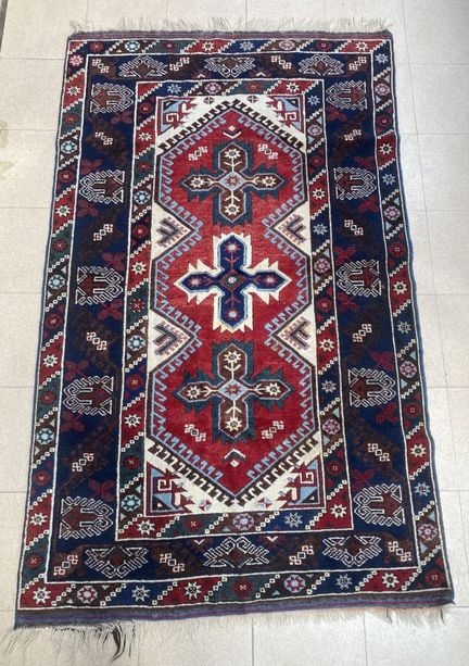 Tapis d'Anatolie (chaine, trame et velours en lain