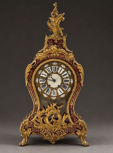 Precioso reloj de pared con su consola de marquete