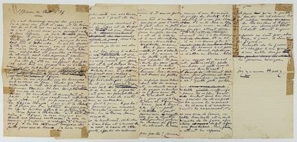 [AUTOGRAPH]. HARRY (Myriam). AUTOGRAPH MANUSCRIPT 