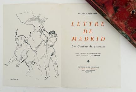 [BRAYER - BULLFIGHTING]. MÉRIMÉE (P.). LETTER FROM