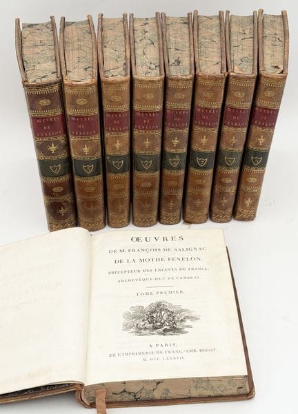 FÉNELON. WORKS. Paris, Didot, 1787–92. Nine quarto