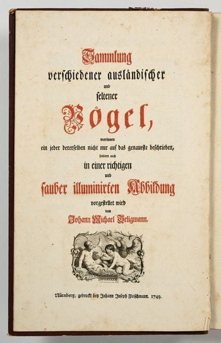 [BIRDS - ORNITHOLOGY]. SELIGMANN (Johann Michael).