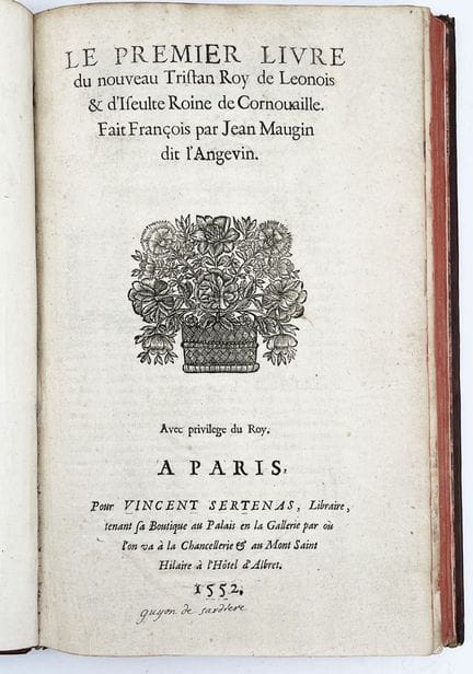 MAUGIN (Jean). LE PREMIER LIVRE DU NOUVEAU TRISTAN