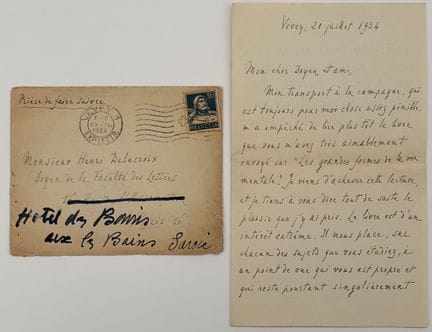 [AUTOGRAPH]. BERGSON (Henri). AUTOGRAPH LETTER SIG