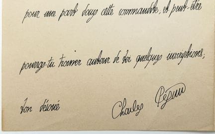 [AUTOGRAPH]. PÉGUY (Charles, 1873–1914). SIGNED AU
