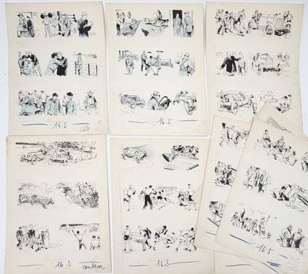 [COMIC BOOK]. GIFFEY (René). SET OF 12 ORIGINAL AR