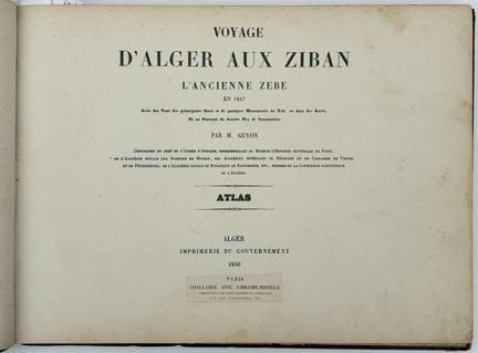 [ALGERIA]. GUYON (J.-L.-G.). JOURNEY FROM ALGIERS 