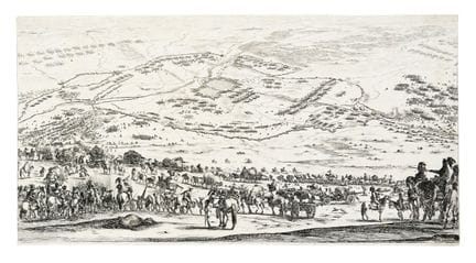 Stefano Della Bella, Plan et vue de la ville d'Arr