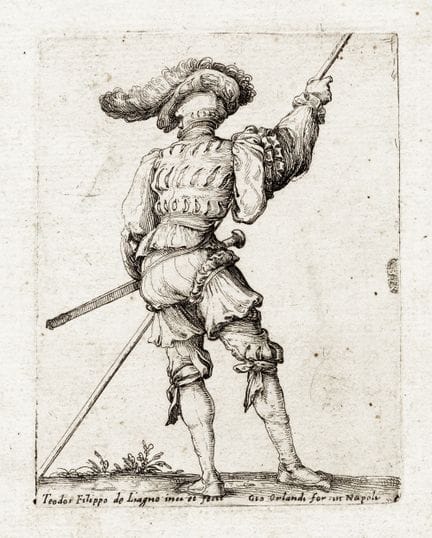 托马斯·沃利奇，《萨尔瓦托·罗萨肖像》。约1740-1766年。蚀刻与铜版画。138×93毫米。画纸
