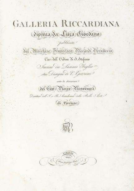 Pietro Benvenuti, Galerie Riccardiana peinte par L