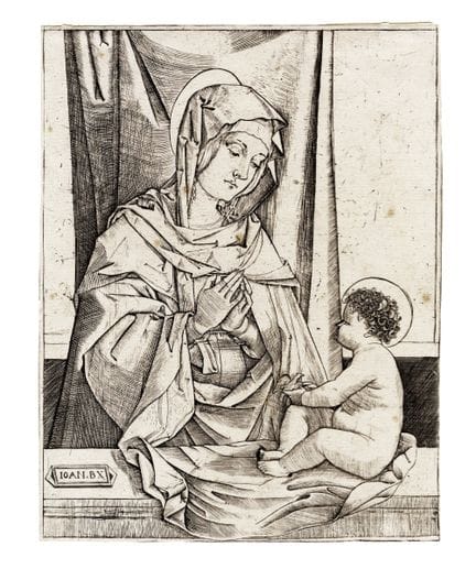 Benedetto Montagna, Vierge adorant l'Enfant. 1500-