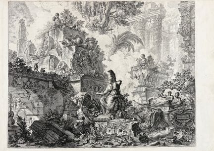 乔瓦尼·巴蒂斯塔·皮拉内西，题有密涅瓦雕像的扉页。约1748年。[IV/7] [1760-1778]