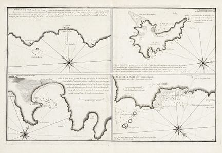 Jacques Ayrouard, Map of the Rade des Canelles…, M