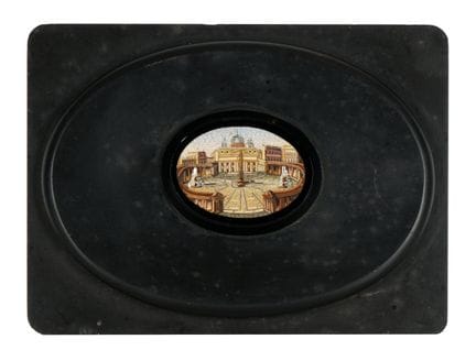 Rome, early 19th century, paperweight with an oval