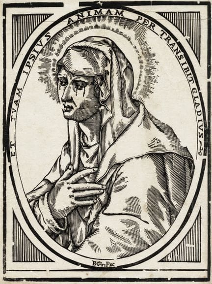 Buti Fec, Our Lady of Sorrows. 1680–1720. Woodcut.