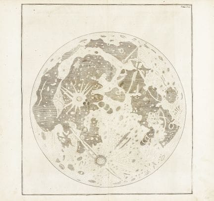 Athanasius Kircher, Surface of the Moon. Amsterdam