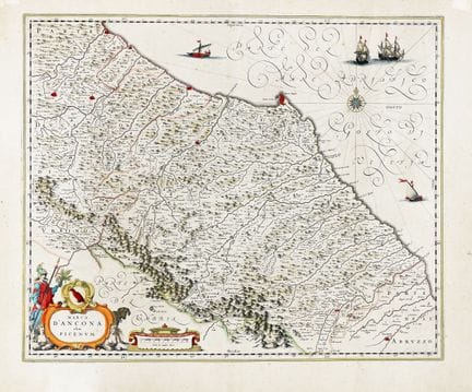 Johannes Blaeu, Marca d'Ancona, formerly Picenum. 
