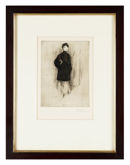 塔维克·弗兰蒂谢克·西蒙，《Album Leptů》画册中的3幅蚀刻版画合集。1905年。 这套由3