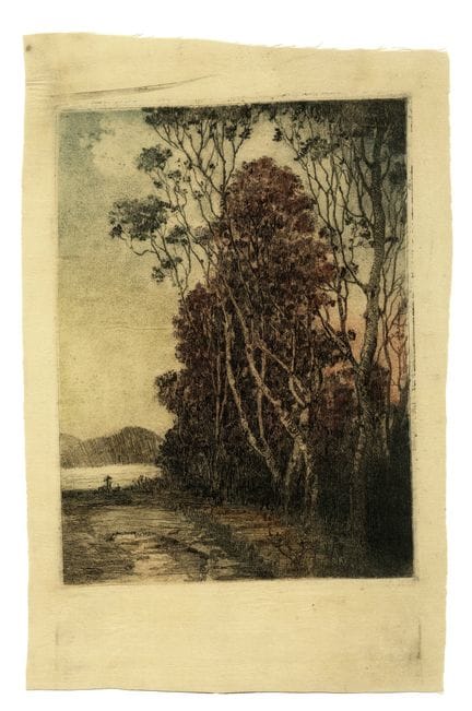 佩里克莱·梅宁，一套9幅版画。约1900-1930年。一套9幅丝绸彩印蚀刻版画。每幅约285×235