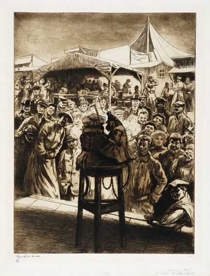 埃德加·查欣（Edgar Chahine），一套4幅版画。1909年。包含4幅精美的蚀刻版画和水彩蚀