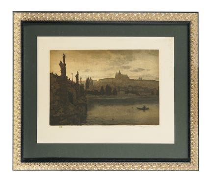 塔维克·弗兰蒂谢克·西蒙，《查理大桥与赫拉德恰尼》（Charles Bridge and Hradč