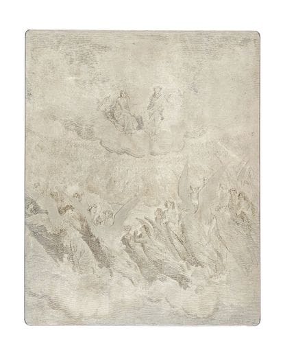 古斯塔夫·多雷 [作]，《神曲》版画刻版。金属印版。35.5×28.5厘米。 此为未配对的遗作版画，