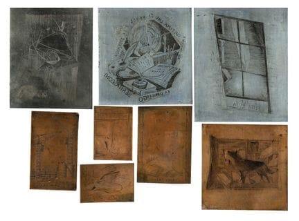 恩佐·佩尔西卡利（Enzo Persicalli），一套由8块藏书票雕刻版组成的作品。1955-56