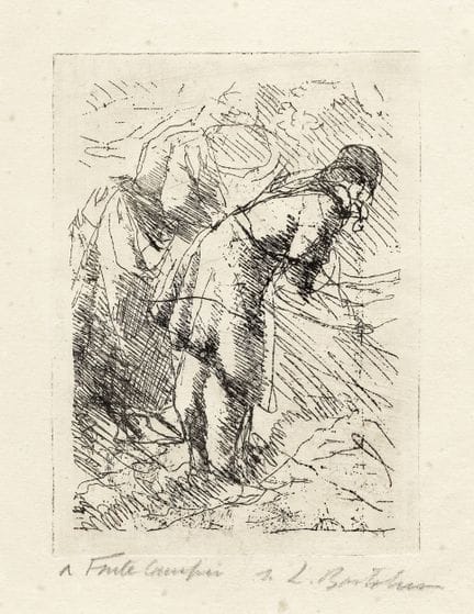 路易吉·巴托利尼，《卡纳皮纳泉》。1932-37年。蚀刻版画。155×110毫米。画纸尺寸：255×
