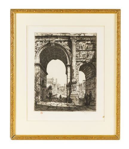 塔维克·弗兰蒂谢克·西蒙，一套包含2幅版画的作品。1913-1933年。1) 《鲁昂大教堂正立面》。