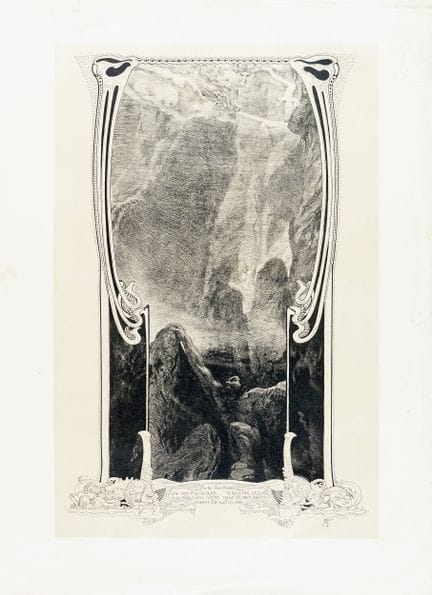 弗朗茨·斯塔森，《莱茵黄金》。1914-1916年。石版画。655×425毫米。画纸尺寸：820×6