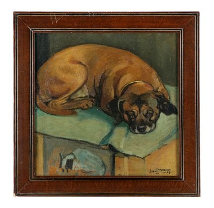 Huile sur carton. 46,7 x 47,5 cm. Signée et datée 