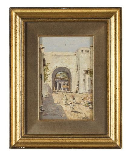 Oil on panel. 24 x 16 cm. Signed lower right; on t