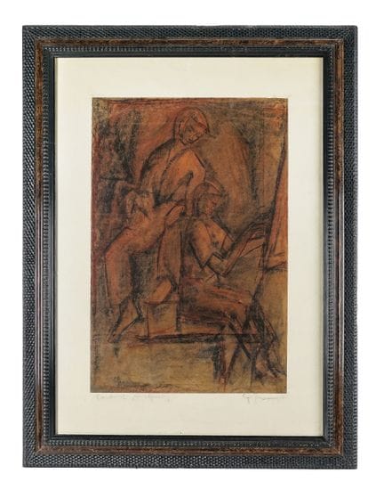 Fusains sur papier. 748 x 490 mm. Signé « G. Ferro