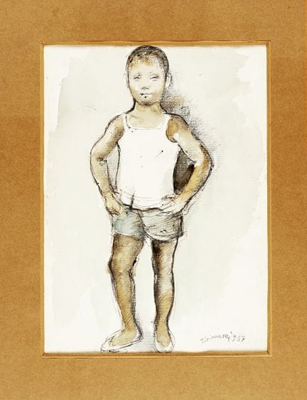 Mixed media on paper. 372 x 270 mm. Signed and dat