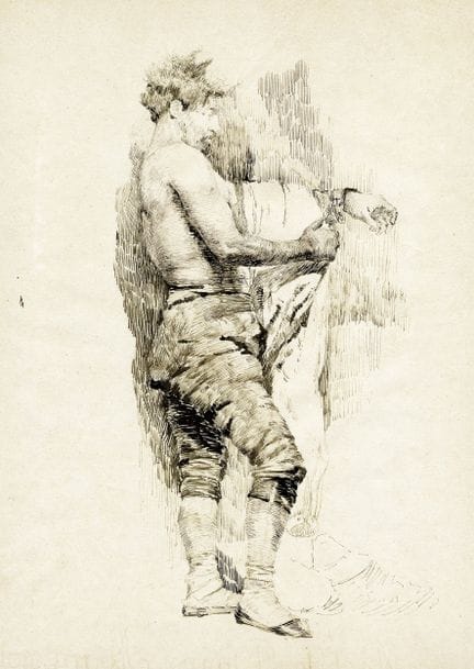 Papier brun à filigrane « Michele Dipino Marmorato