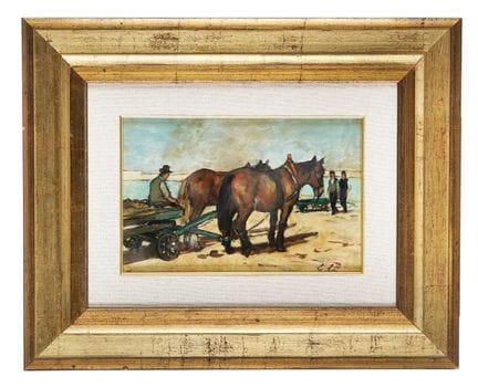 Huile sur bois. 28,5 x 19 cm. Signée en bas à droi
