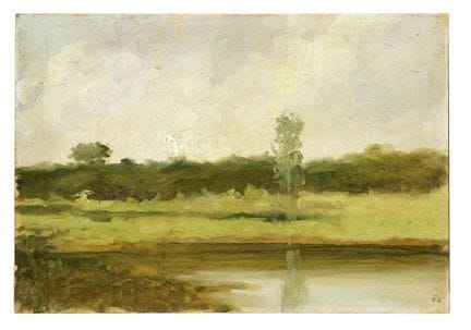 Oil on cardboard. 25.5 x 37 cm. Monogram inscribed