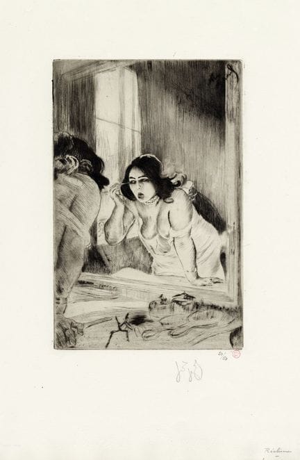 1) Réalisme. Vers 1900. Eau-forte sur papier prése