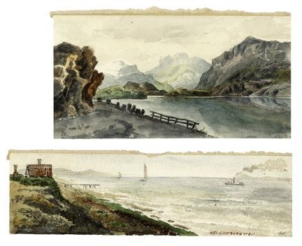 A collection of 39 sheets depicting small landscap