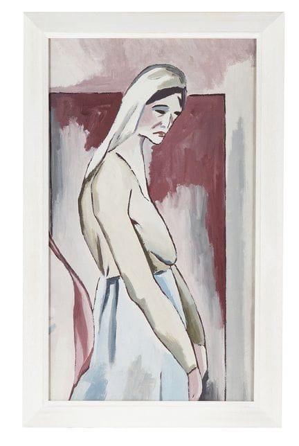 阿尔贝托·马涅利，《老妇人》。1922-23年。布面油画。75×44厘米。该作品收录于安妮·梅松尼耶