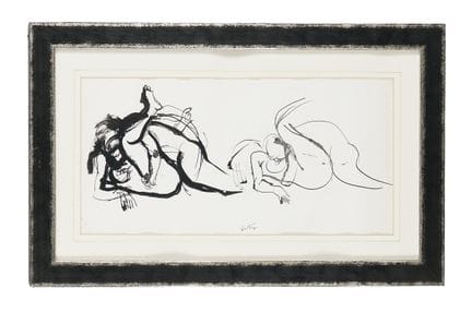 Renato Guttuso, *Couples of Lovers*. 1982. Mixed m