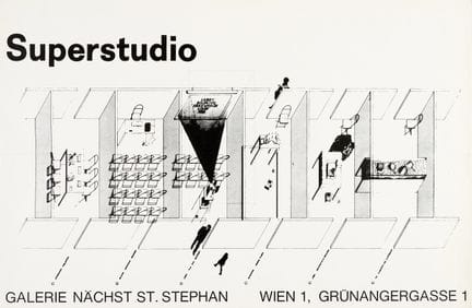 Superstudio Group, Set of 3 posters. 1971–73. 1) S