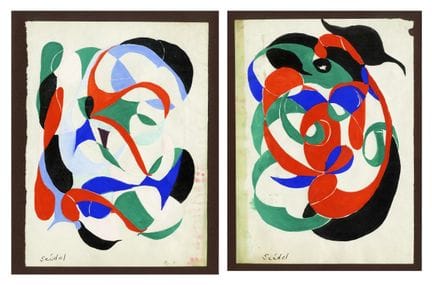 Jochen Seidel, Compositions. Mixed media on paper.